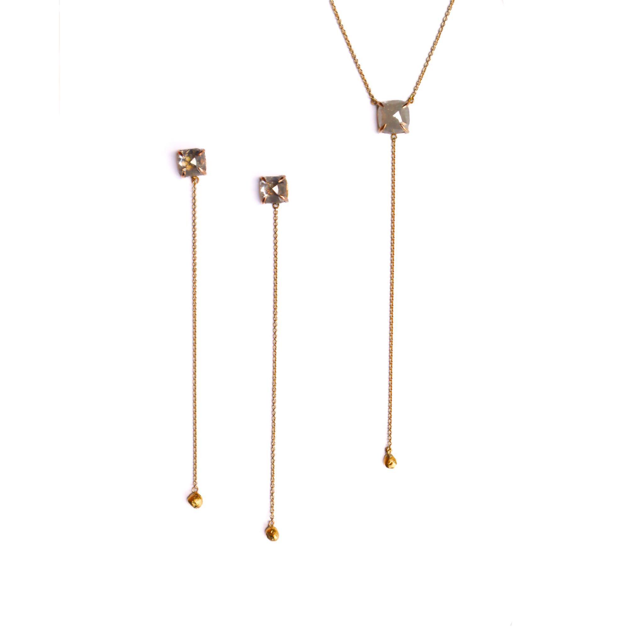 Diamond Earring and Diamond Choker Set